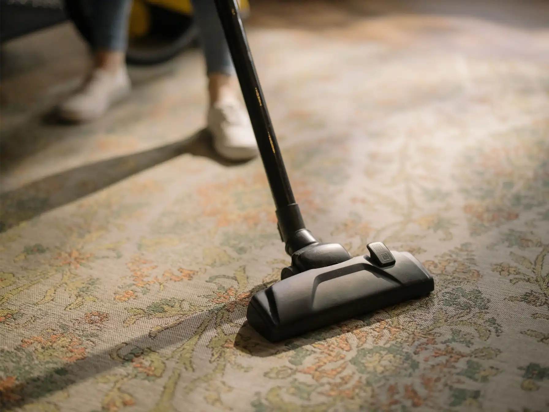 Close-up of professional carpet extraction cleaning for a Huntsville, AL business