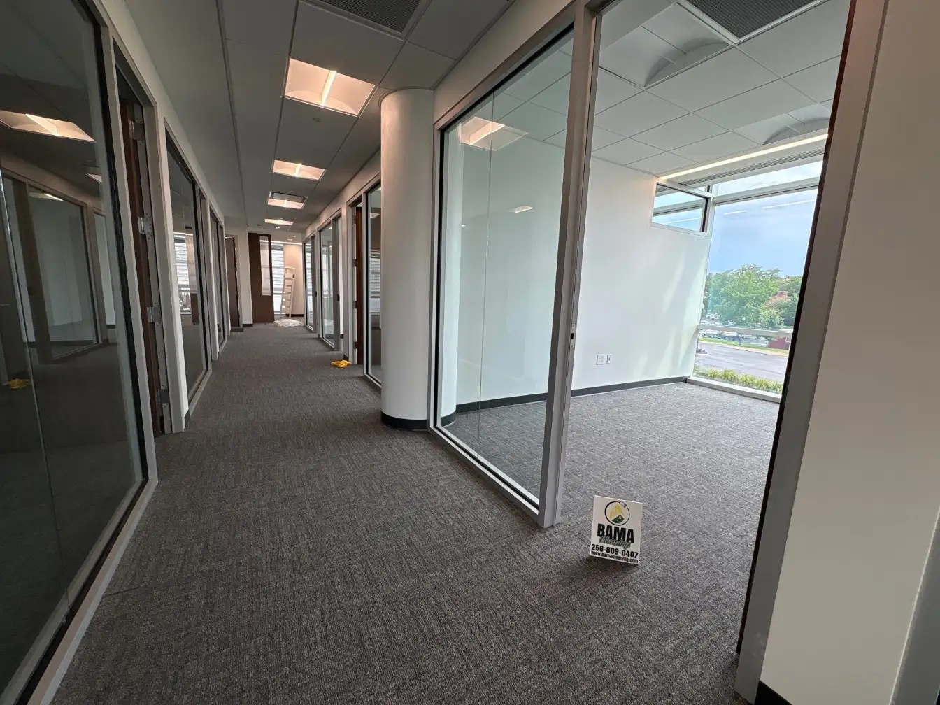 Divided office window and glass partition cleaning in Huntsville, AL