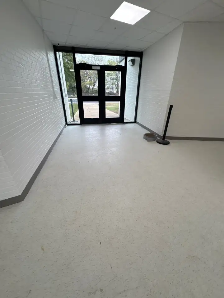 Clean facility hallway and exit floor in Huntsville, AL
