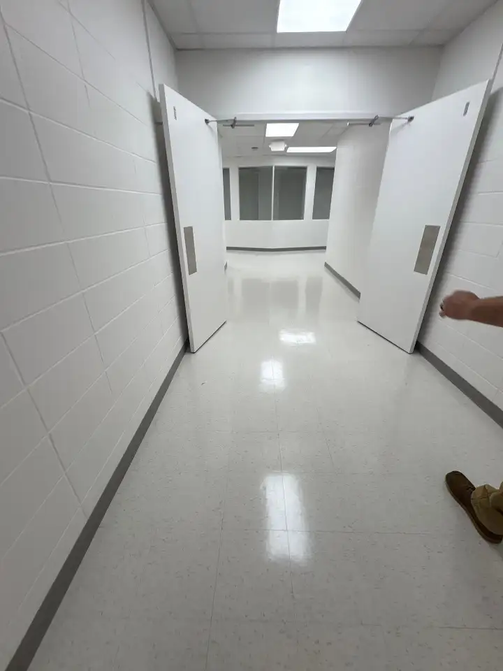 Clean school hallway and entryway floor in Huntsville, AL
