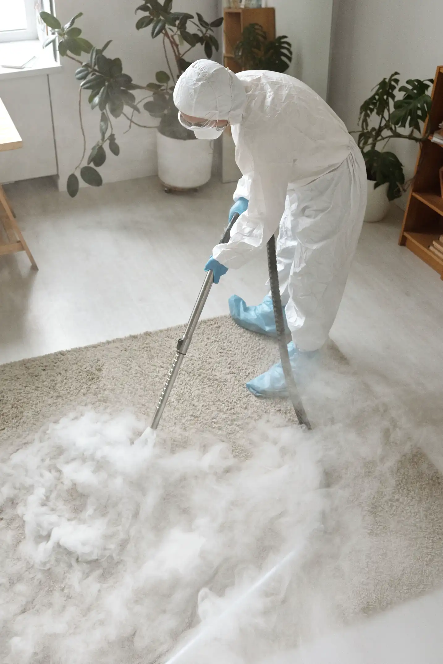 Steam hot-water extraction commercial carpet cleaning in a Huntsville, AL business