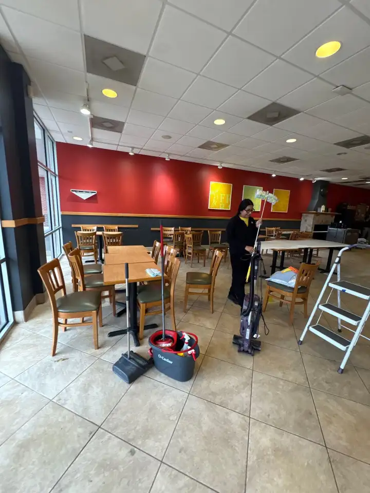 Restaurant floor mopping and sanitation by Mid City Commercial Cleaning in Huntsville, AL