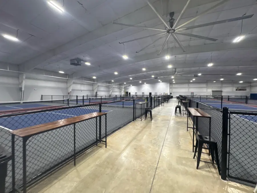 Indoor multi-court tennis facility kept clean by large-facility janitorial services in Huntsville, AL