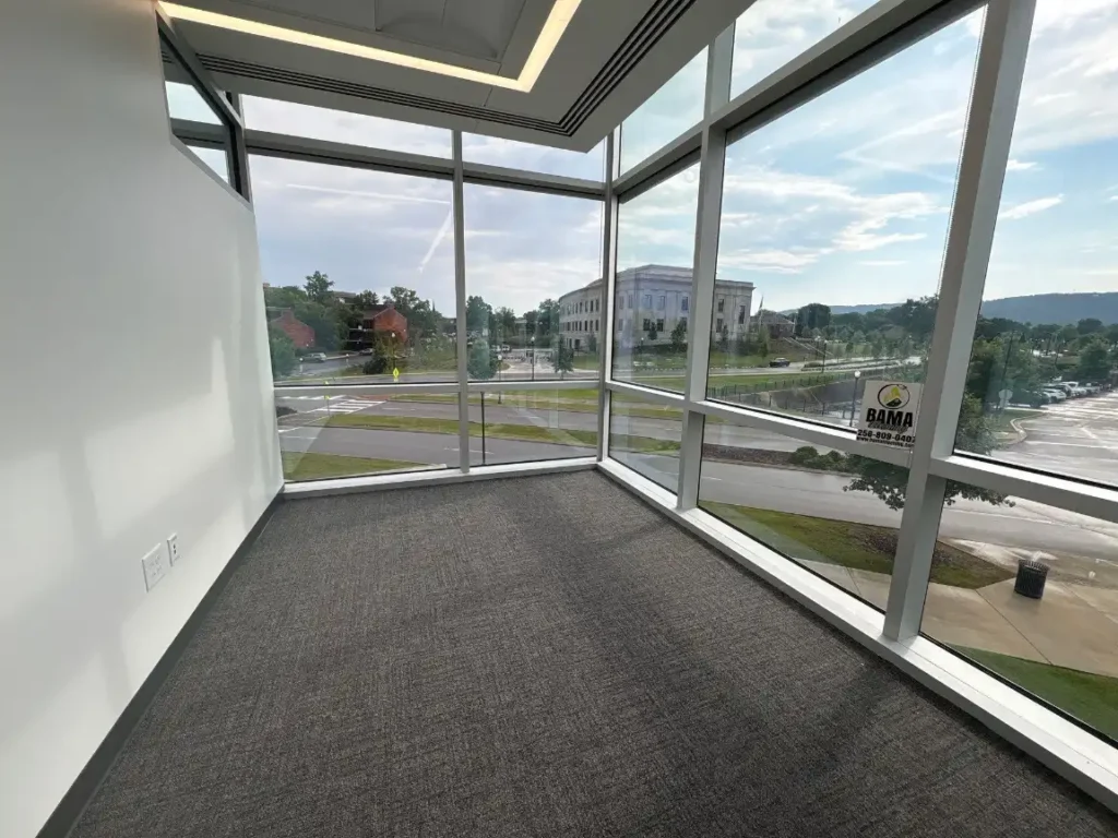 office room with carpeted floor