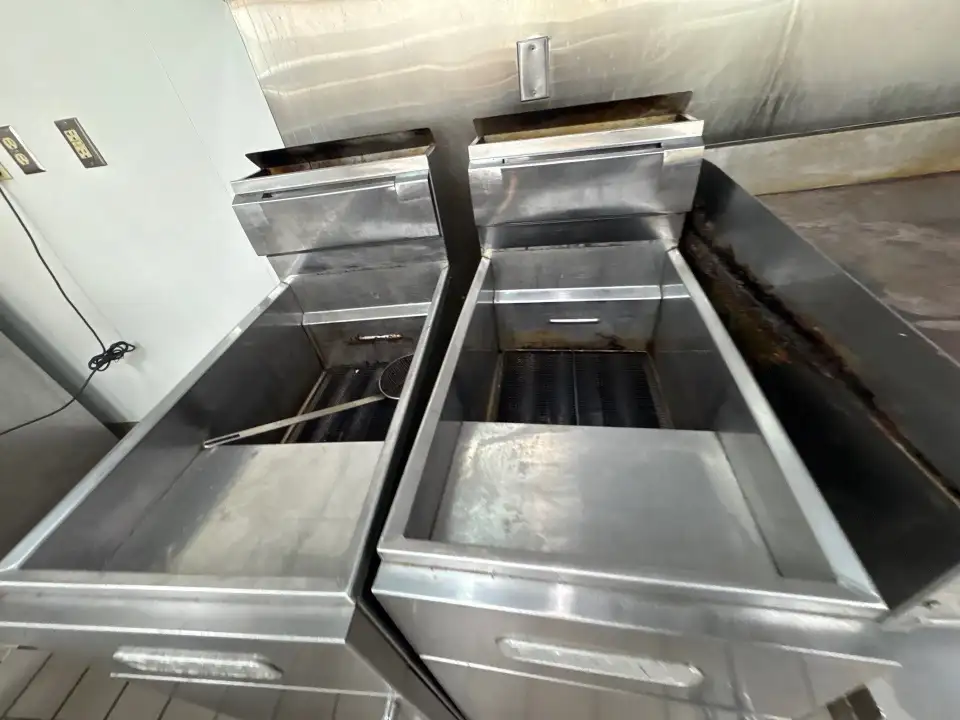 Degreased commercial deep fryer cleaned by Mid City Commercial Cleaning in Huntsville, AL