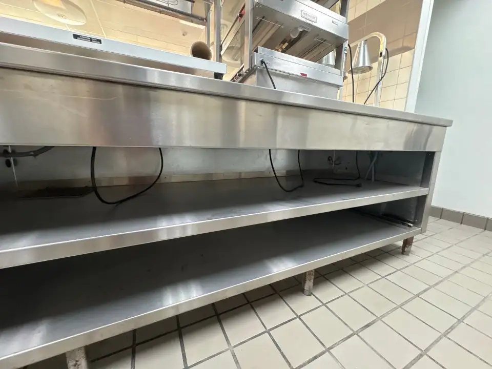 Deep-cleaned restaurant kitchen floor in a Huntsville, AL commercial kitchen