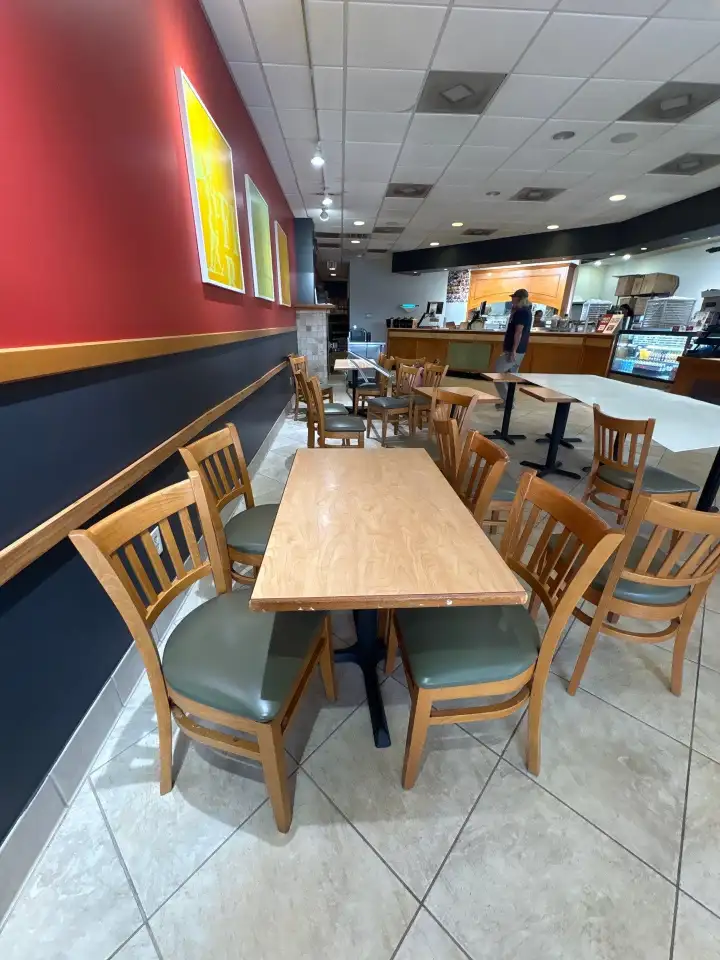 Clean restaurant seats and tables in a Huntsville, AL dining room